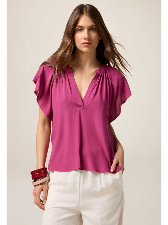 Oltre Oltre Blusa 2480J000718N019 Bordeaux Regular Fit