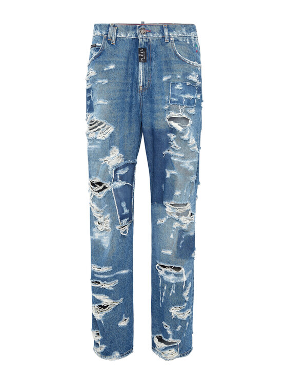 PHILIPP PLEIN PHILIPP PLEIN Jeansy 21647 Niebieski Loose Fit