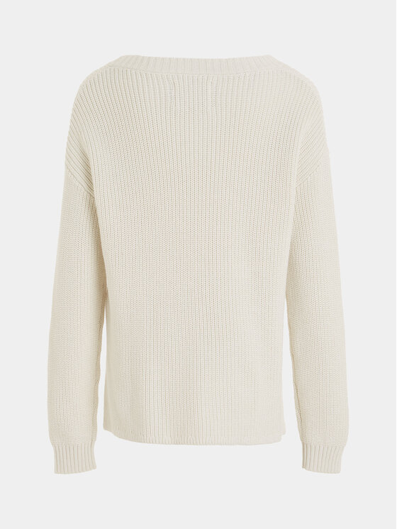 Calvin Klein Jeans Calvin Klein Jeans Sweter Monogram IG0IG02259 Écru Regular Fit