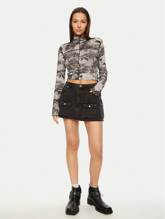 One Teaspoon One Teaspoon Spódnica mini Sloane 26668 Czarny Regular Fit