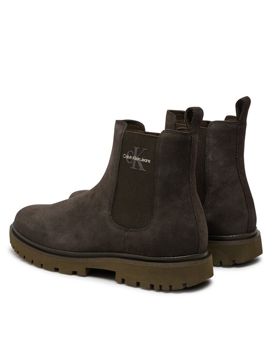 Calvin Klein Jeans Calvin Klein Jeans Gležnjarji Chelsea Eva Boot Mid Chelsea Iconic Dr YM0YM01080 Rjava