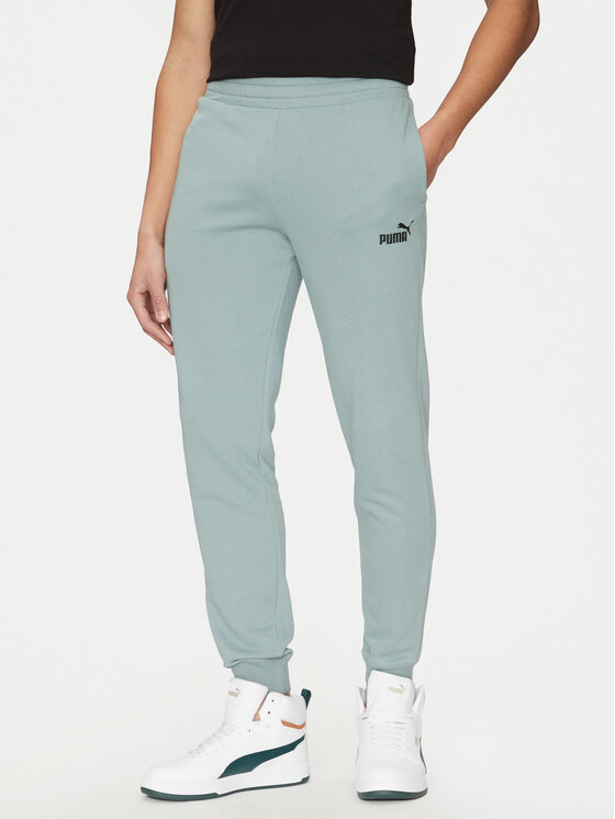 Puma Puma Teplákové kalhoty Ess No. 1 Logo 682609 Zelená Regular Fit