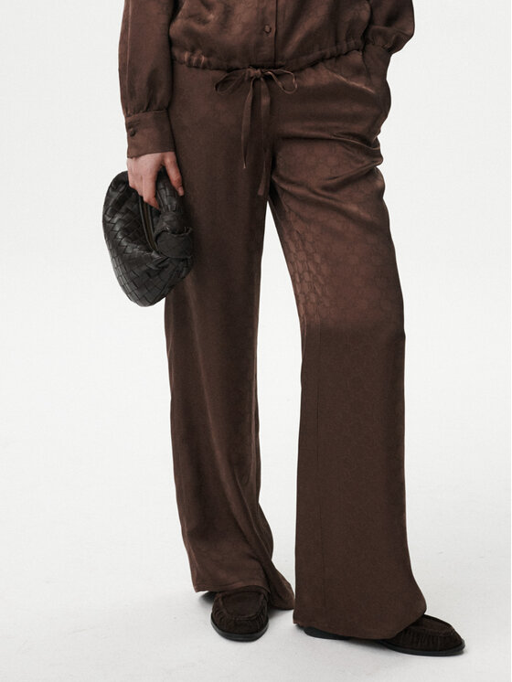 MARI PRETI MARI PRETI Pantaloni di tessuto Monogram M Weekend Marrone Regular Fit