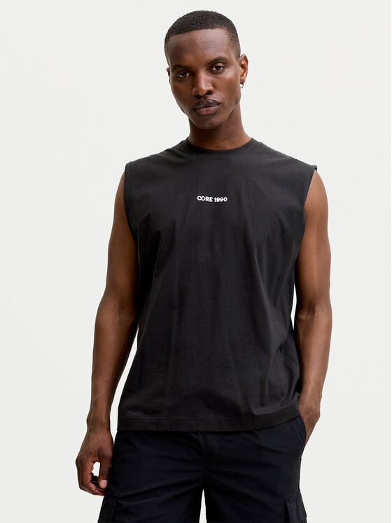 Jack & Jones Jack & Jones Tank top marškinėliai Eterna 12295670 Juoda Loose Fit