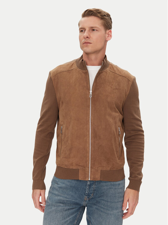 Milestone Milestone Bunda bomber MSTristan 511620 21220 Hnědá Regular Fit
