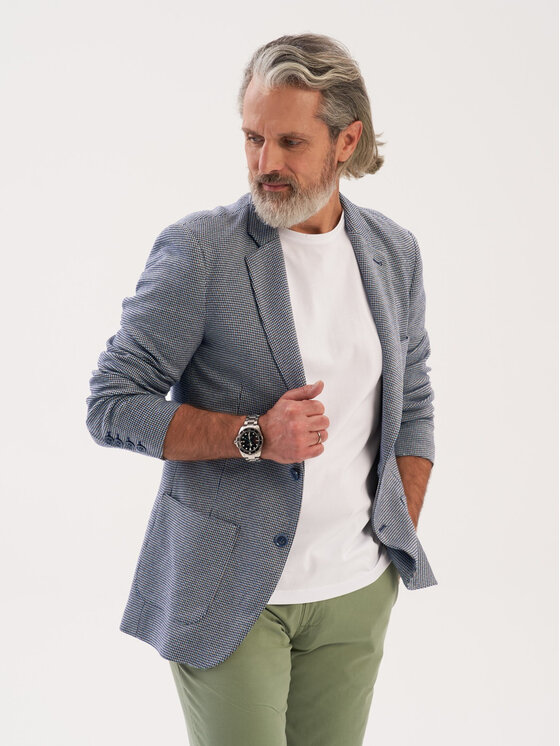Willsoor Willsoor Marynarka 11526 Szary Regular Fit