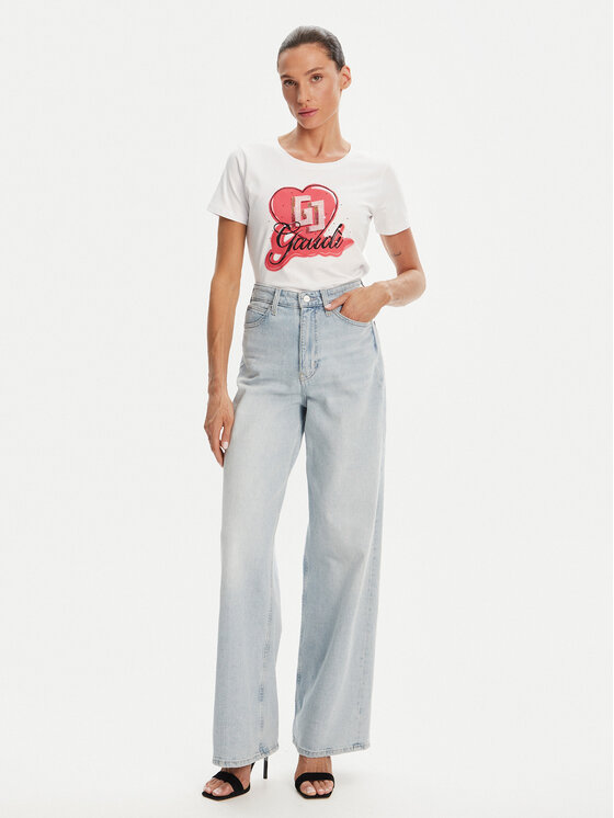 Gaudi Gaudi Тишърт 511BD64037 Бял Regular Fit