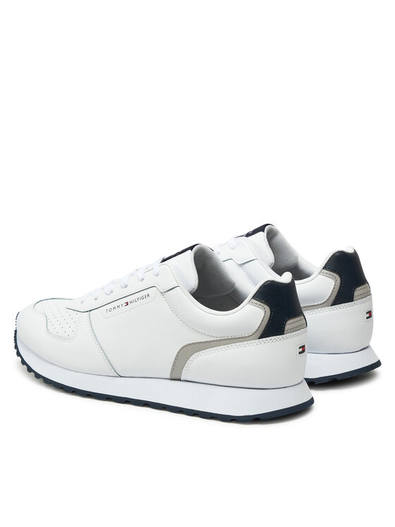 Tommy Hilfiger Tommy Hilfiger Sneakersy New Runner Eva Mix Lth Flag FM0FM05453 Biela