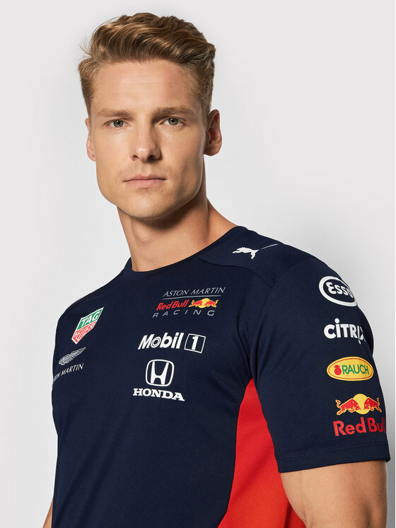 Puma Puma Marškinėliai Red Bull Racing Team 762881 Tamsiai mėlyna Regular Fit