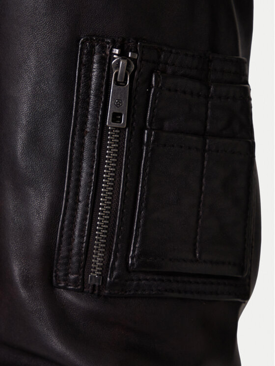 Milestone Milestone Geacă de piele Tom 531041 21070 Maro Regular Fit