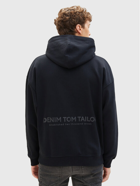 Tom Tailor Denim Tom Tailor Denim Bluza 1037623 Czarny Regular Fit