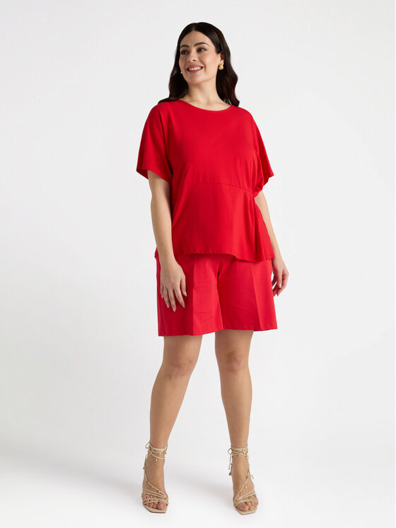 Fiorella Rubino Fiorella Rubino T-Shirt G393L008160N016 Czerwony A-Line Fit