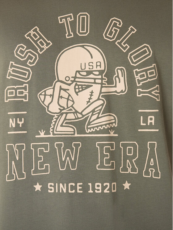 New Era New Era T-Shirt Football Graphic 60596409 Zielony Regular Fit