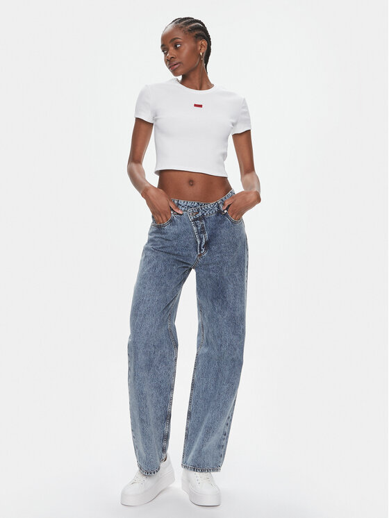 HUGO Hugo Tričko Deluisa_1 50508636 Biela Slim Fit
