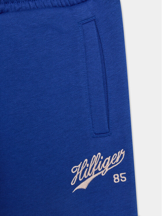 Tommy Hilfiger Tommy Hilfiger Долнище анцуг Hilfiger Script Wide Sweatpant KG0KG07751 Син Regular Fit