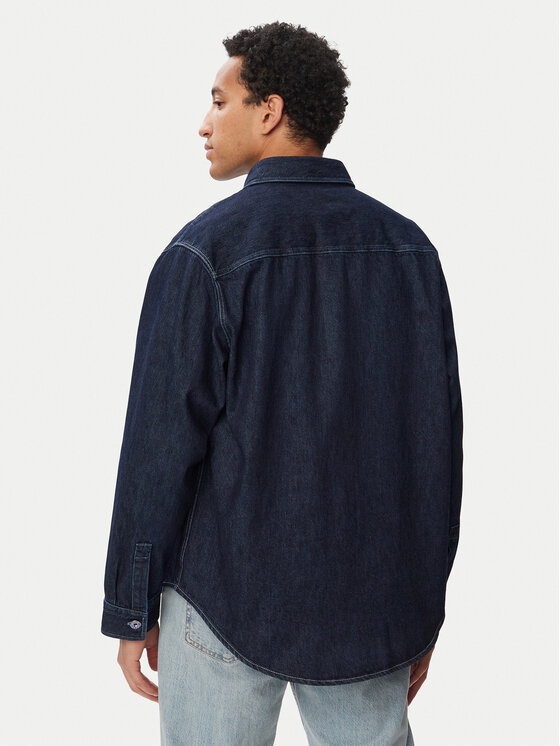 HUGO HUGO Jeanshemd Ebolt 50556349 Dunkelblau Oversize