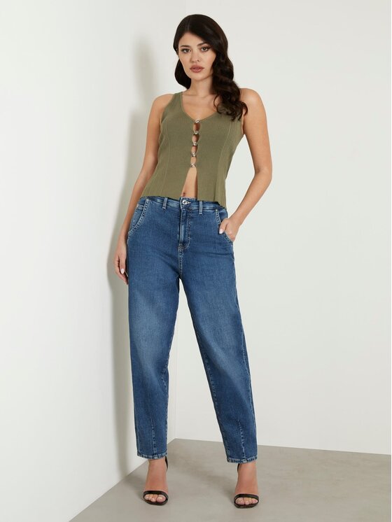 Guess Guess Top 161553 Zielony Classic Fit