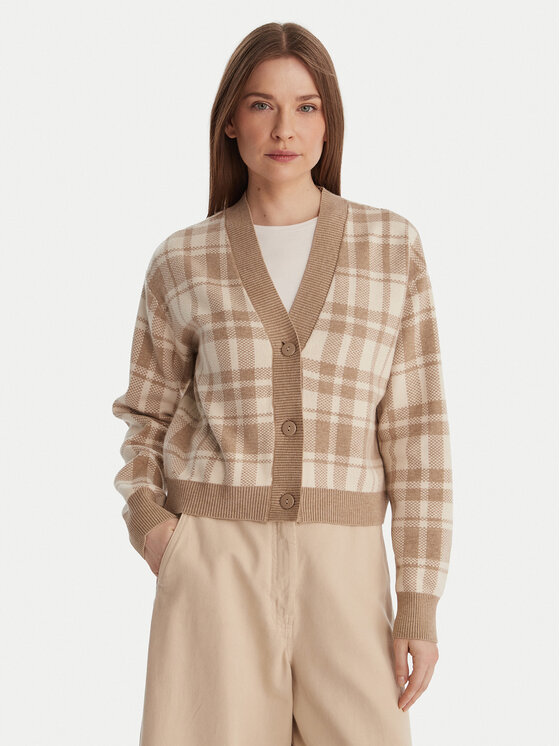 Vero Moda Vero Moda Kardigán Gold Art 10332210 Béžová Regular Fit