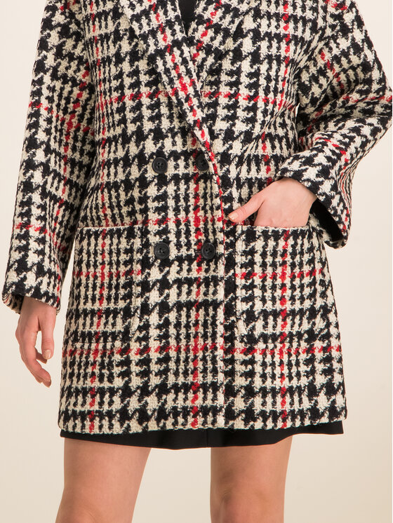 Red Valentino Red Valentino Vilnonis paltas SR3CAA82 Spalvota Regular Fit