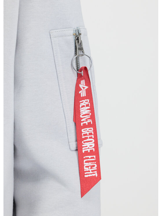 Alpha Industries Alpha Industries Bluza Patch Loose Fit Hoodie Szary Oversize