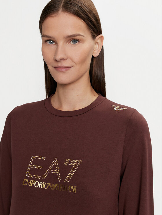 EA7 Emporio Armani EA7 Emporio Armani Mikina 8NTM45 TJ9RZ 1755 Hnedá Regular Fit
