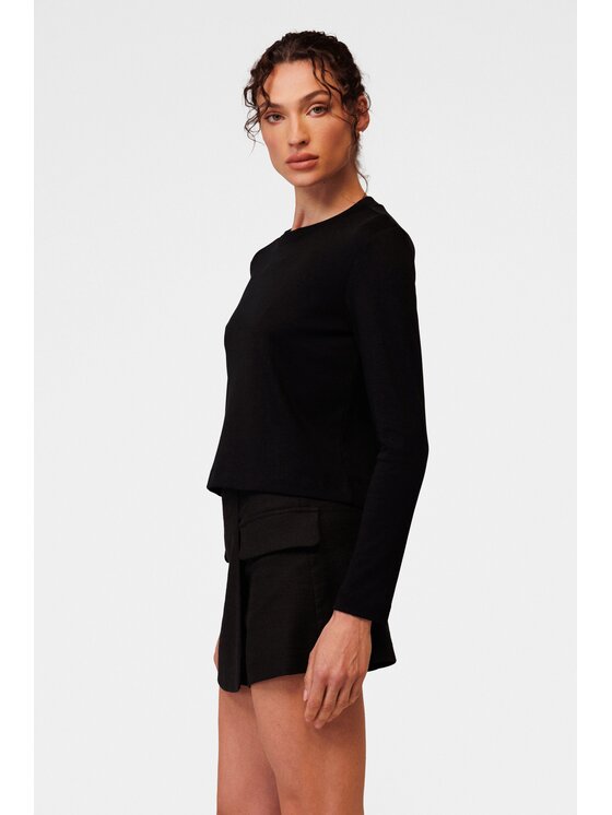 LE POSSÉ LE POSSÉ Minigonna SS Nero Slim Fit