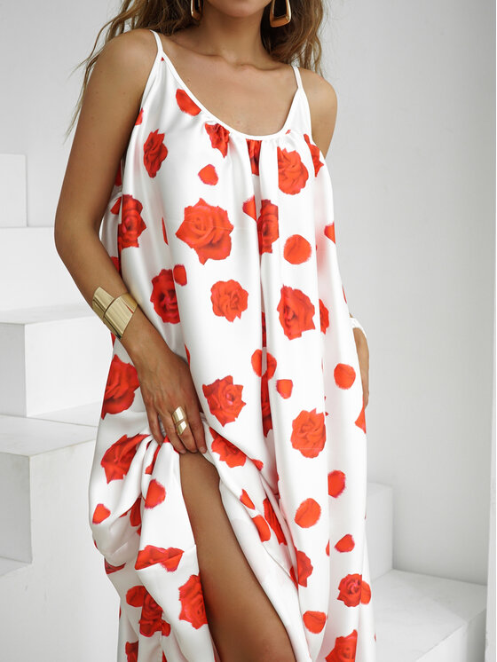 LilaLou LilaLou Letné šaty Gypsy Biela Oversize