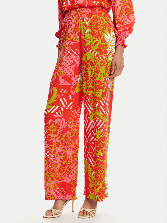 Gaudi Gaudi Pantaloni di tessuto 511BD25026 Arancione Relaxed Fit