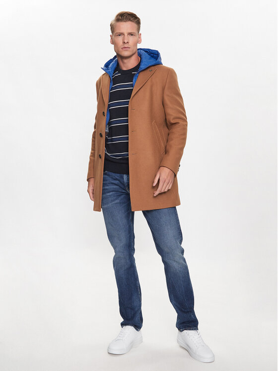 Manuel Ritz Manuel Ritz Volneni plašč 3332C4558X4 223726 Rjava Regular Fit