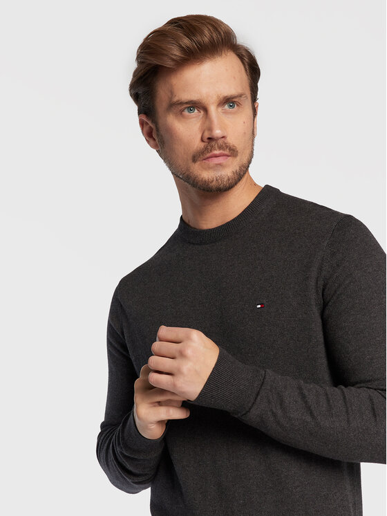 Tommy Hilfiger Tommy Hilfiger Sveter MW0MW28046 Sivá Regular Fit