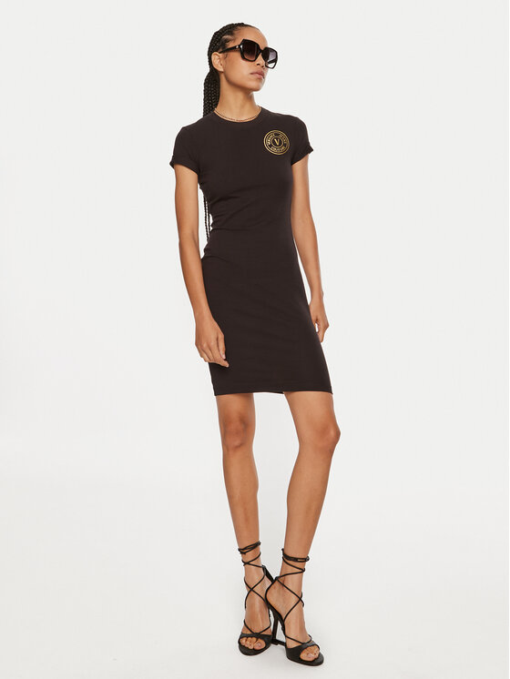 Versace Jeans Couture Versace Jeans Couture Ежедневна рокля 77HAOT00 Черен Regular Fit