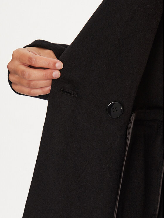 TWINSET TWINSET Wollmantel 232TP2011 Schwarz Regular Fit