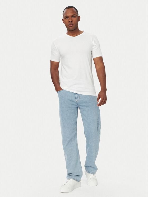 Tommy Hilfiger Tommy Hilfiger Marškinėlių komplektas UM0UM03929 Balta Slim Fit