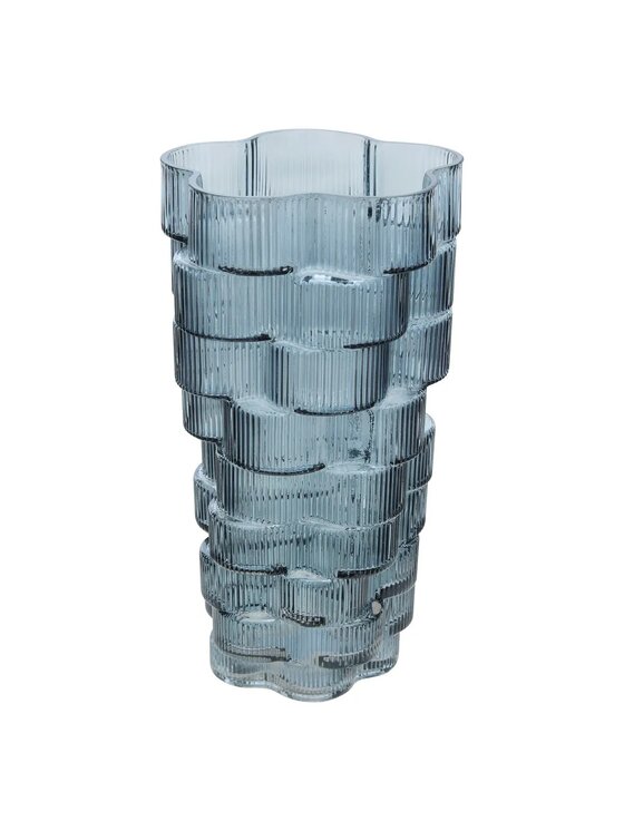 MIAhome MIAhome Wazon szklany, niebieski, 30 cm, Sky Niebieski