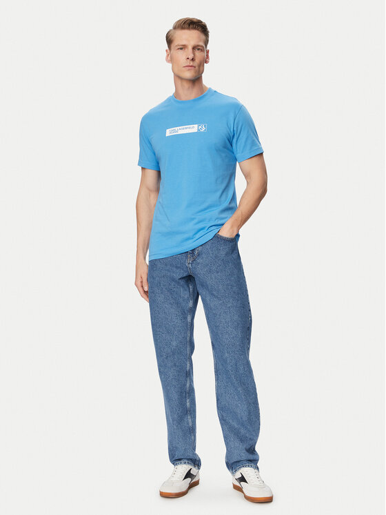 Karl Lagerfeld Jeans Karl Lagerfeld Jeans Tricou A1M17112 Albastru Slim Fit