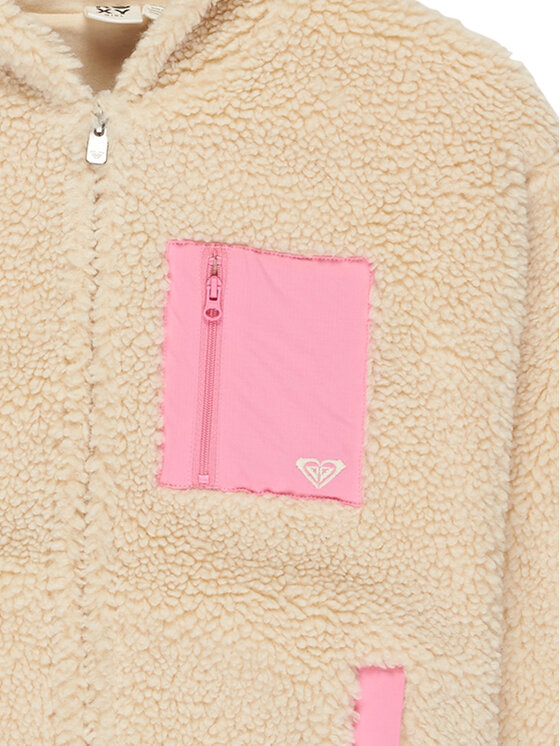 Roxy Roxy Fliso džemperis Perfect Cloud ERGJK03138 Smėlio Relaxed Fit