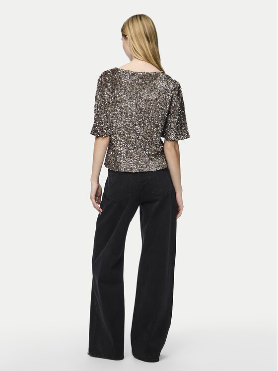 Pieces Pieces Bluză Kam 17132951 Auriu Regular Fit