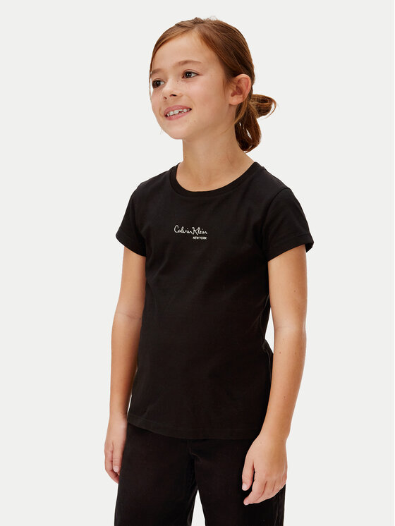 Calvin Klein Jeans Tricou Signature IG0IG03061 Negru Regular Fit