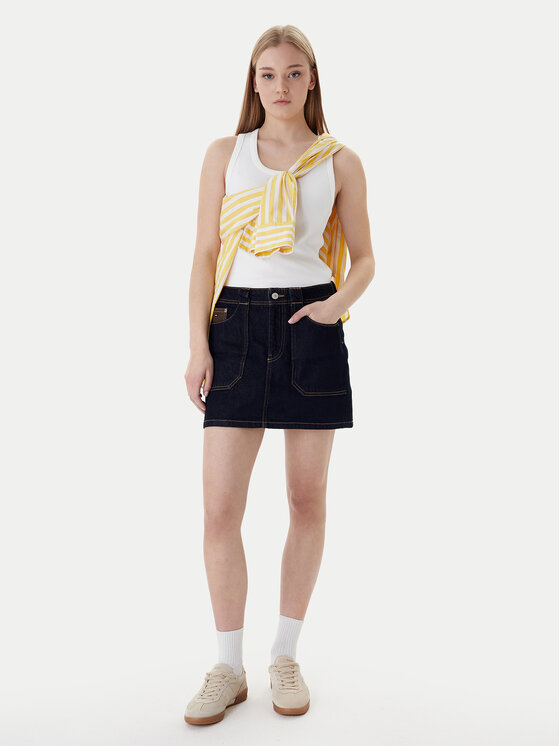 Tommy Jeans Tommy Jeans Džinsinis sijonas DW0DW21991 Tamsiai mėlyna Regular Fit