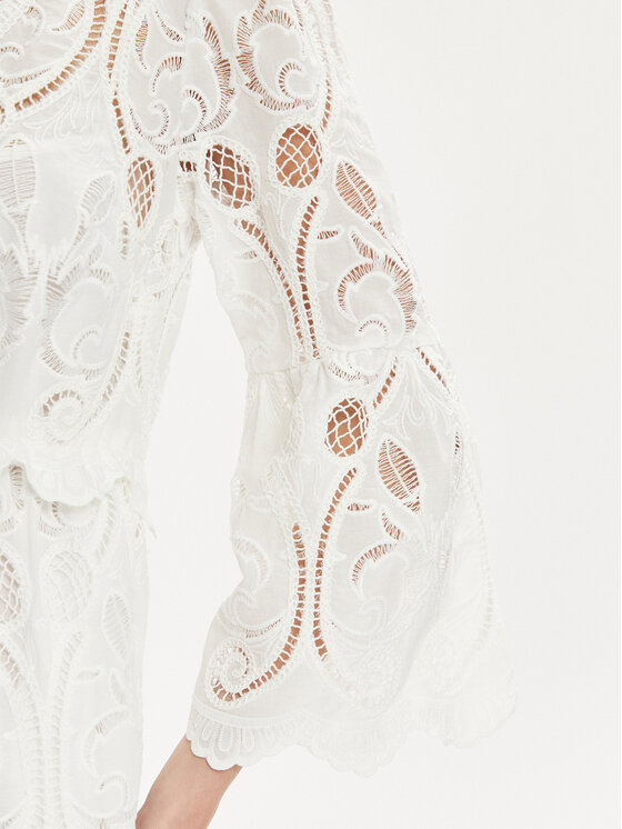Luisa Spagnoli Luisa Spagnoli Rochie de vară Pigna 540712 Alb Regular Fit