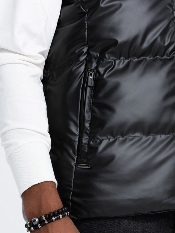 Ombre Ombre Bunda pro přechodné období OM-JAVJ-0113 Černá Regular Fit