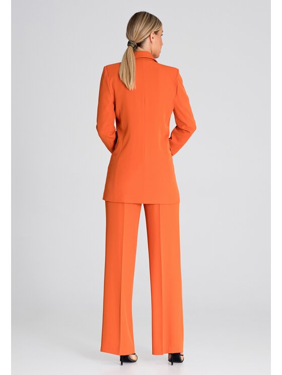 FIGL FIGL Marynarka M948 Pomarańczowy Regular Fit