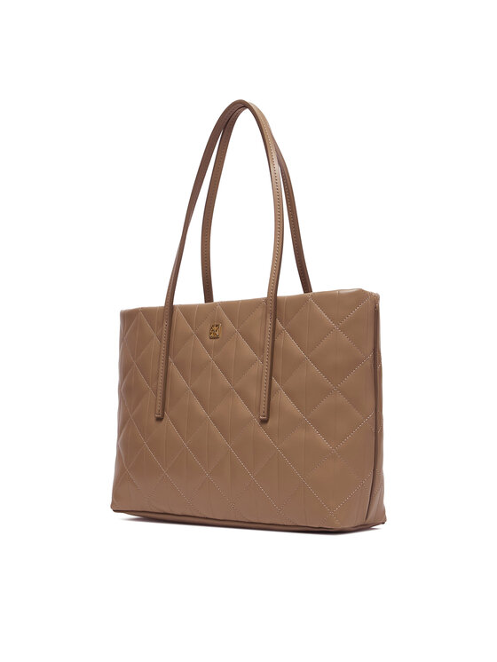 Calvin Klein Calvin Klein Torebka Quilted Small Tote LV04F3325G Beżowy