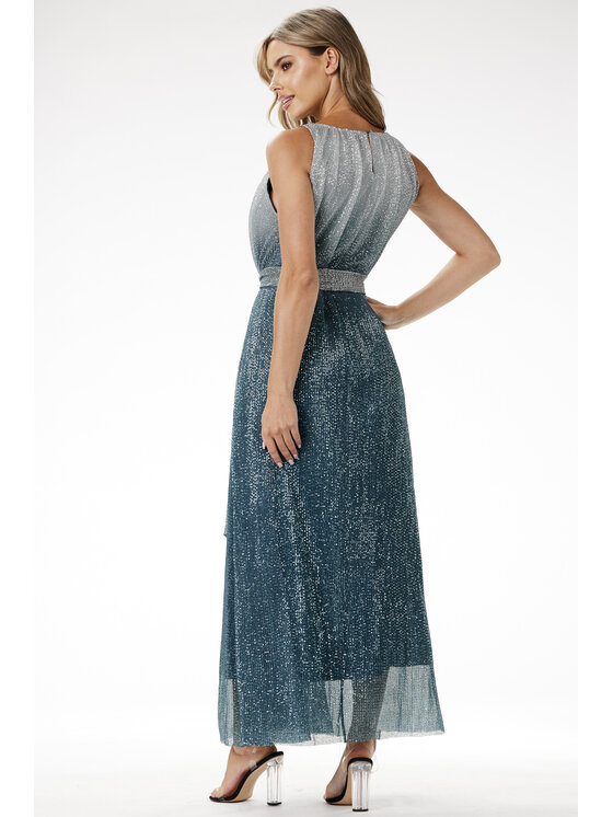 Awama Awama Abito da sera A703 Verde Basic Fit
