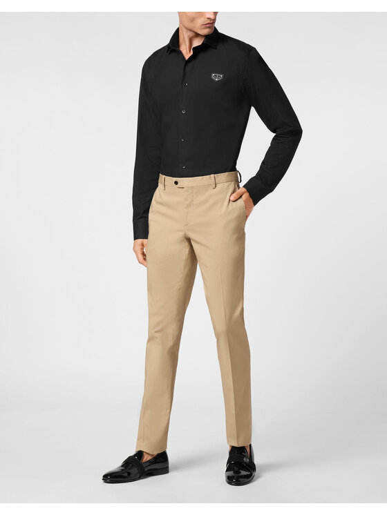 PHILIPP PLEIN PHILIPP PLEIN Chinosy 9387 Beżowy Chino Fit