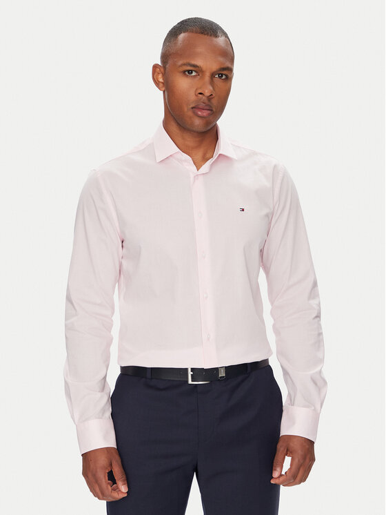 Tommy Hilfiger Tommy Hilfiger Košile MW0MW38347 Růžová Slim Fit