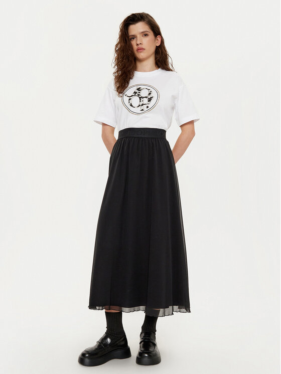 JOOP! JOOP! Midi szoknya 58 S58Schirin 10018884 30044850 Fekete Regular Fit