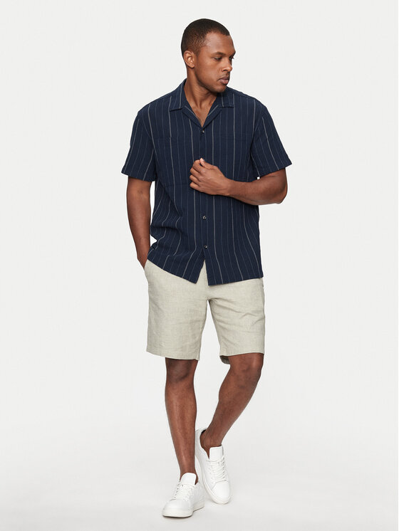 Selected Homme Selected Homme Koszula Slhreg-Mix 16093647 Granatowy Regular Fit