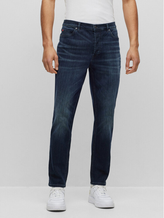 HUGO Hugo Jeansy 50493866 Tmavomodrá Tapered Fit