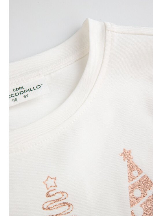 Coccodrillo Coccodrillo Šaty ZC5129101MER-003 Écru Regular Fit